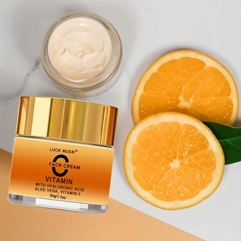 Medicated Vitamin C Face Cream with Hyaluronic Acid, Vit E